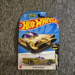 Hot Wheels Batman TV Series Batmobile Diecast Car Gold Batmobile Toy Car